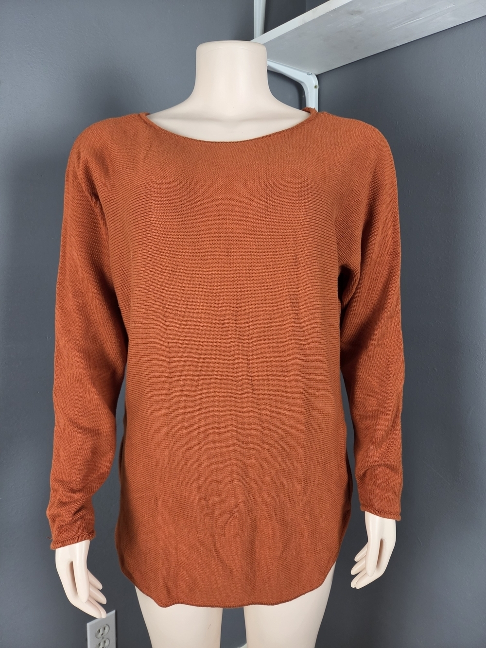 Michael Kors Women's Scoop Neck Sweater - Rust Orange